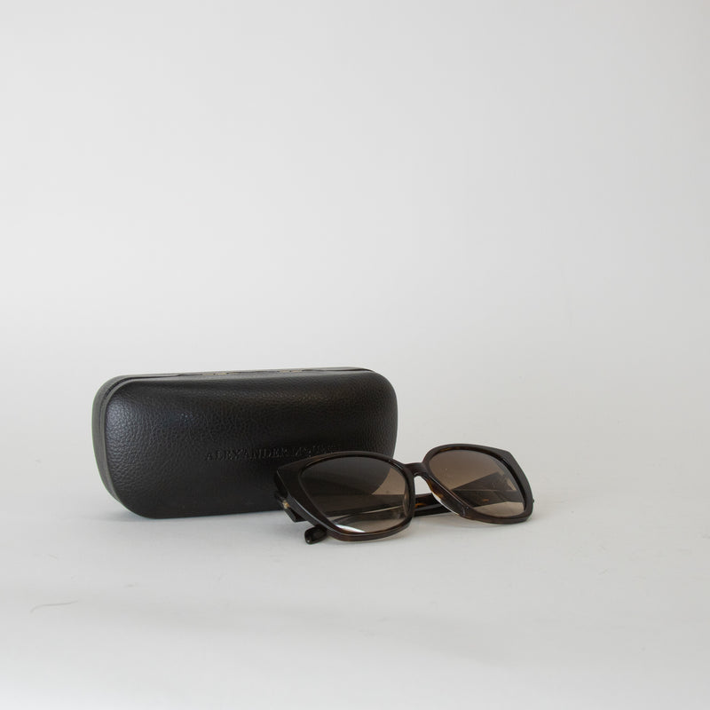 Alexander McQueen Tortoiseshell Cat Eye Frame Sunglasses