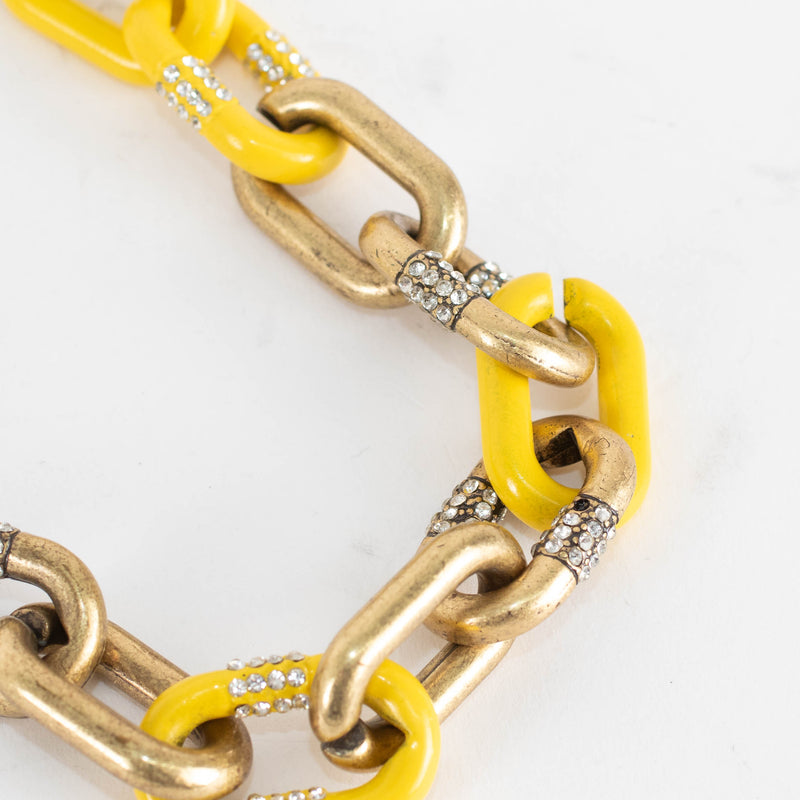 J Crew Gold Yellow Chain Link Necklace