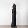 Nicholas Black Gold Chain Halter Neck Maxi Dress