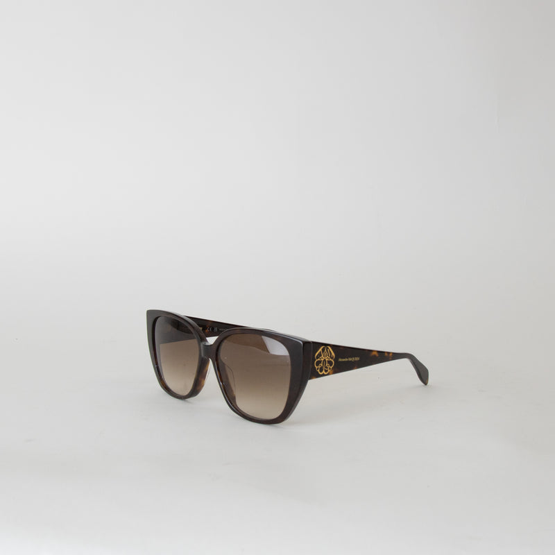 Alexander McQueen Tortoiseshell Cat Eye Frame Sunglasses