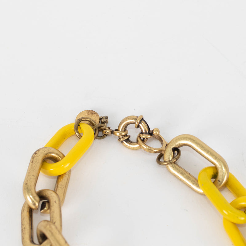 J Crew Gold Yellow Chain Link Necklace