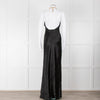 Nicholas Black Gold Chain Halter Neck Maxi Dress
