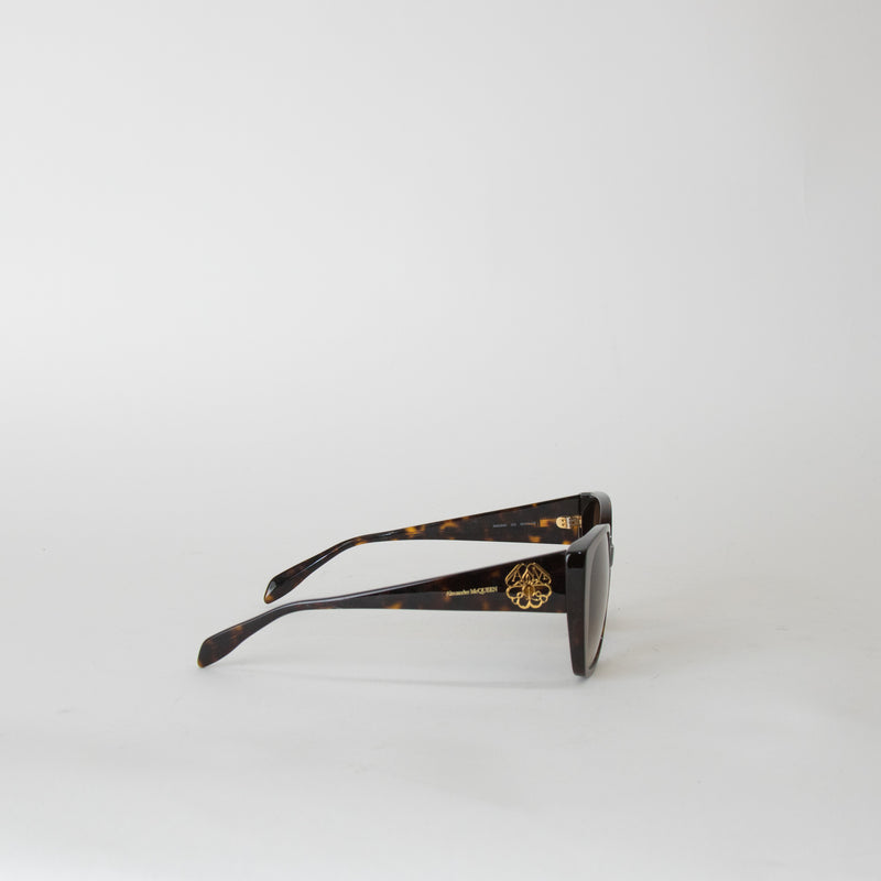 Alexander McQueen Tortoiseshell Cat Eye Frame Sunglasses