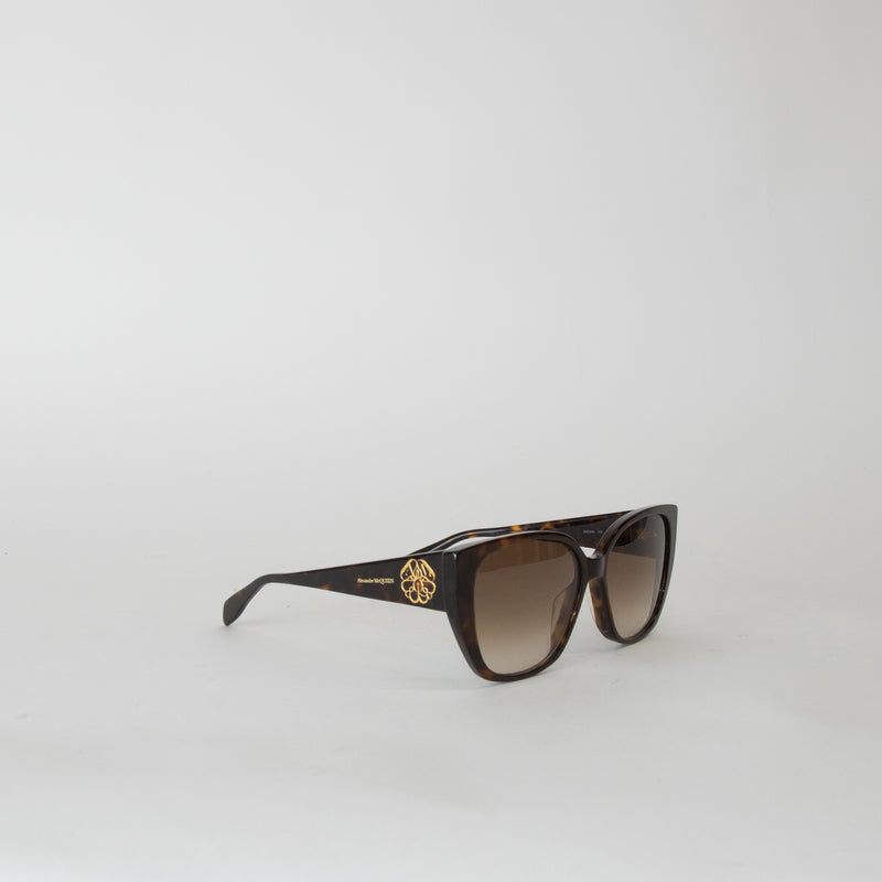 Alexander McQueen Tortoiseshell Cat Eye Frame Sunglasses