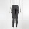 J Brand Grey Coated Zipped Ankle Jeans with Cargo Pockets