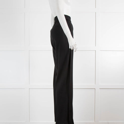 Vince Black Pull On Wide Leg Trousers