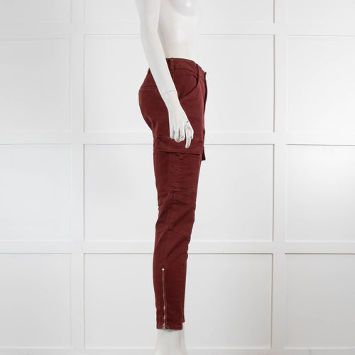 J Brand Burgundy Houlihan Jeans