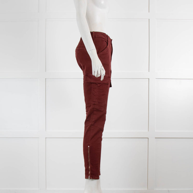 J Brand Burgundy Houlihan Jeans