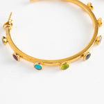 Missoma Gold Hoop Earrings with Multicoloured Gems