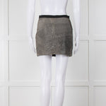 Sandro Grey Leather Mini Skirt