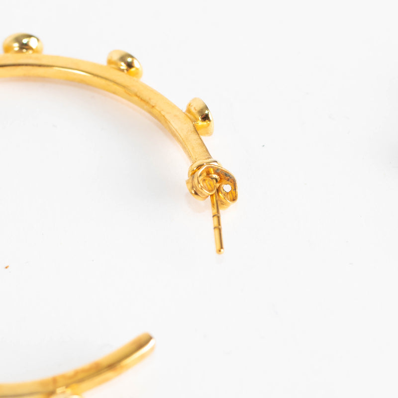 Missoma Gold Hoop Earrings with Multicoloured Gems