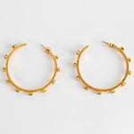 Missoma Gold Hoop Earrings with Multicoloured Gems