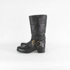 Prada Black Buckle Biker Boots