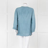 Oska Blue Linen Long Sleeve Shirt