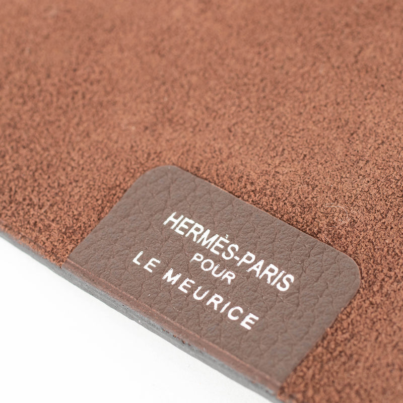 Hermes Brown Ulysse Notebook With Box