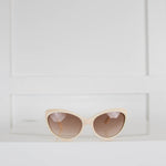 Tom Ford White Cat Eye Acetate Sunglasses