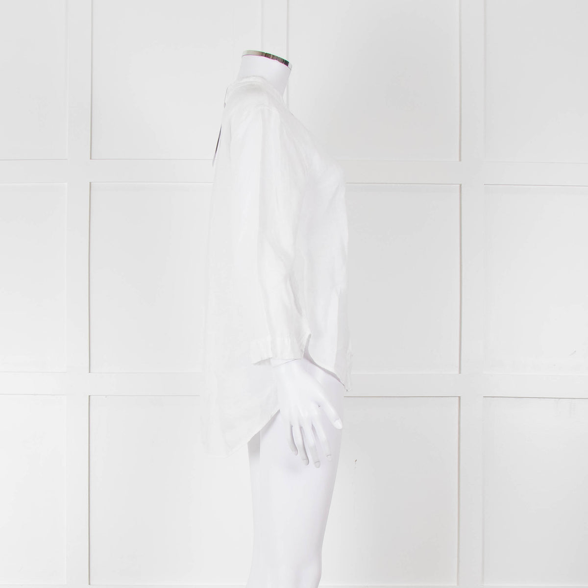 Oska White Linen Long Sleeve Shirt