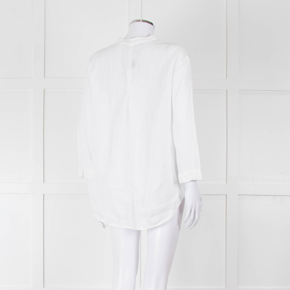 Oska White Linen Long Sleeve Shirt