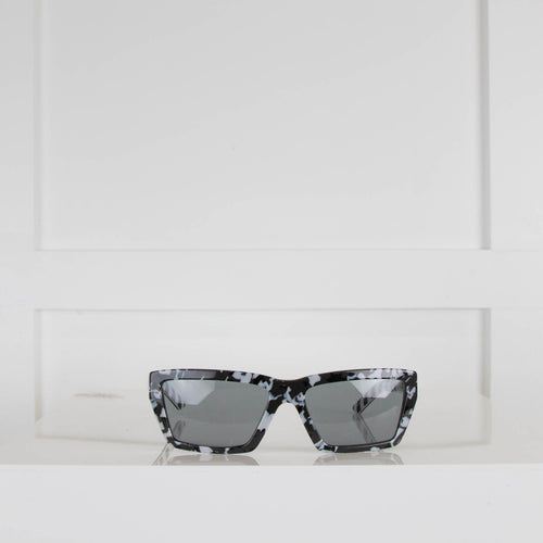 Prada Black And White Acetate Frame Sunglasses
