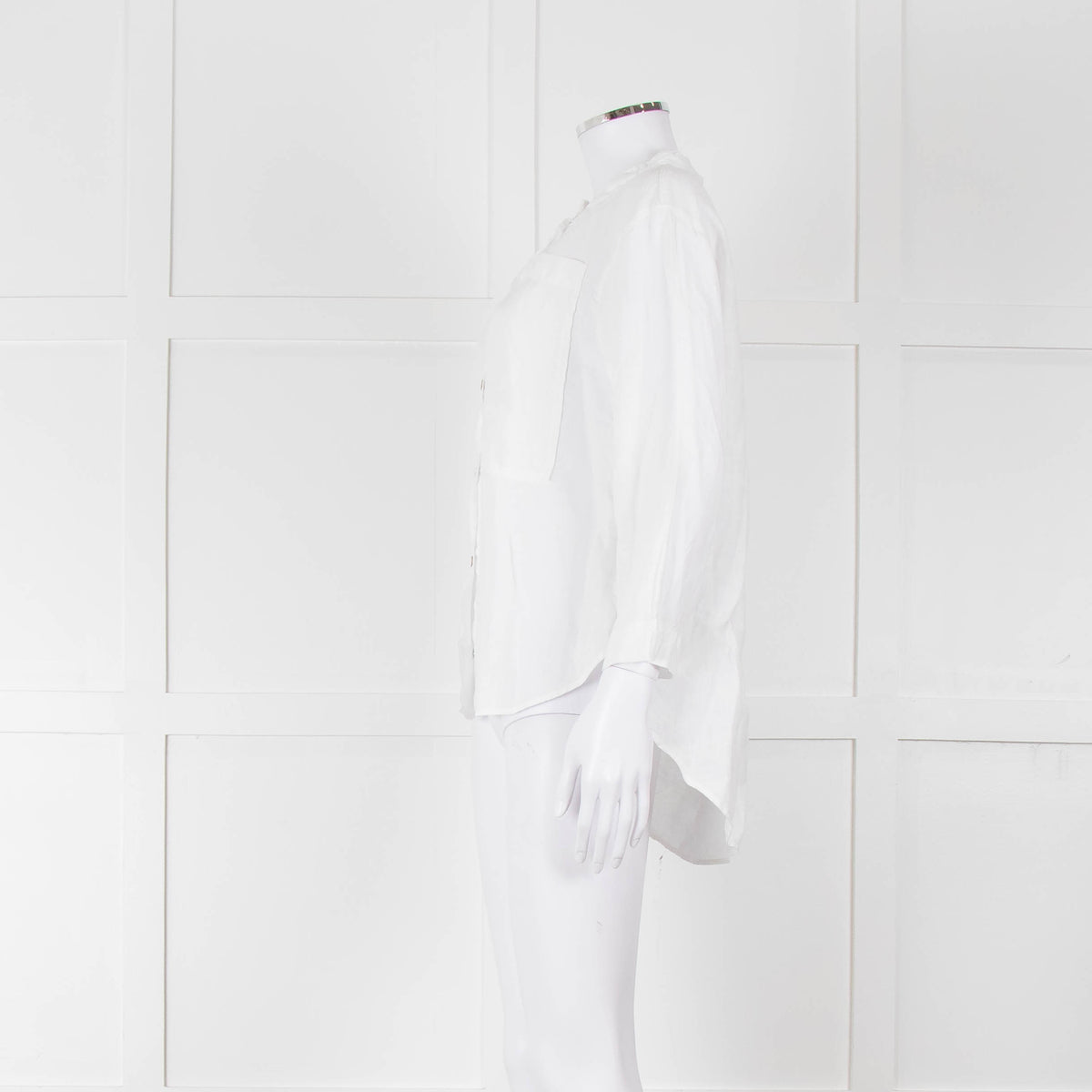 Oska White Linen Long Sleeve Shirt
