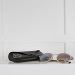 Rayban Silver Mirror Round Frame Sunglasses