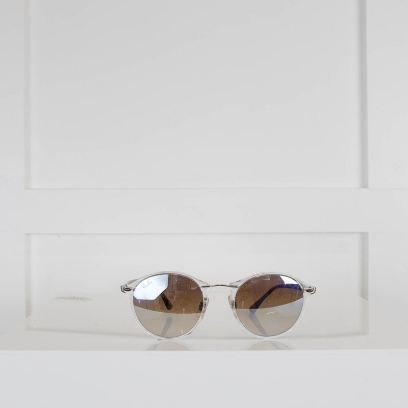 Rayban Silver Mirror Round Frame Sunglasses