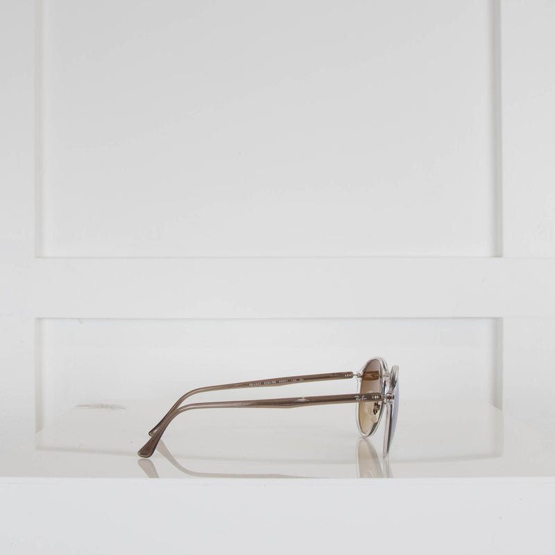 Rayban Silver Mirror Round Frame Sunglasses
