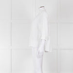 Rosso35 White Linen Tiered Back Shirt