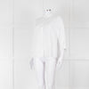 Rosso35 White Linen Tiered Back Shirt