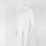 Rosso35 White Linen Tiered Back Shirt