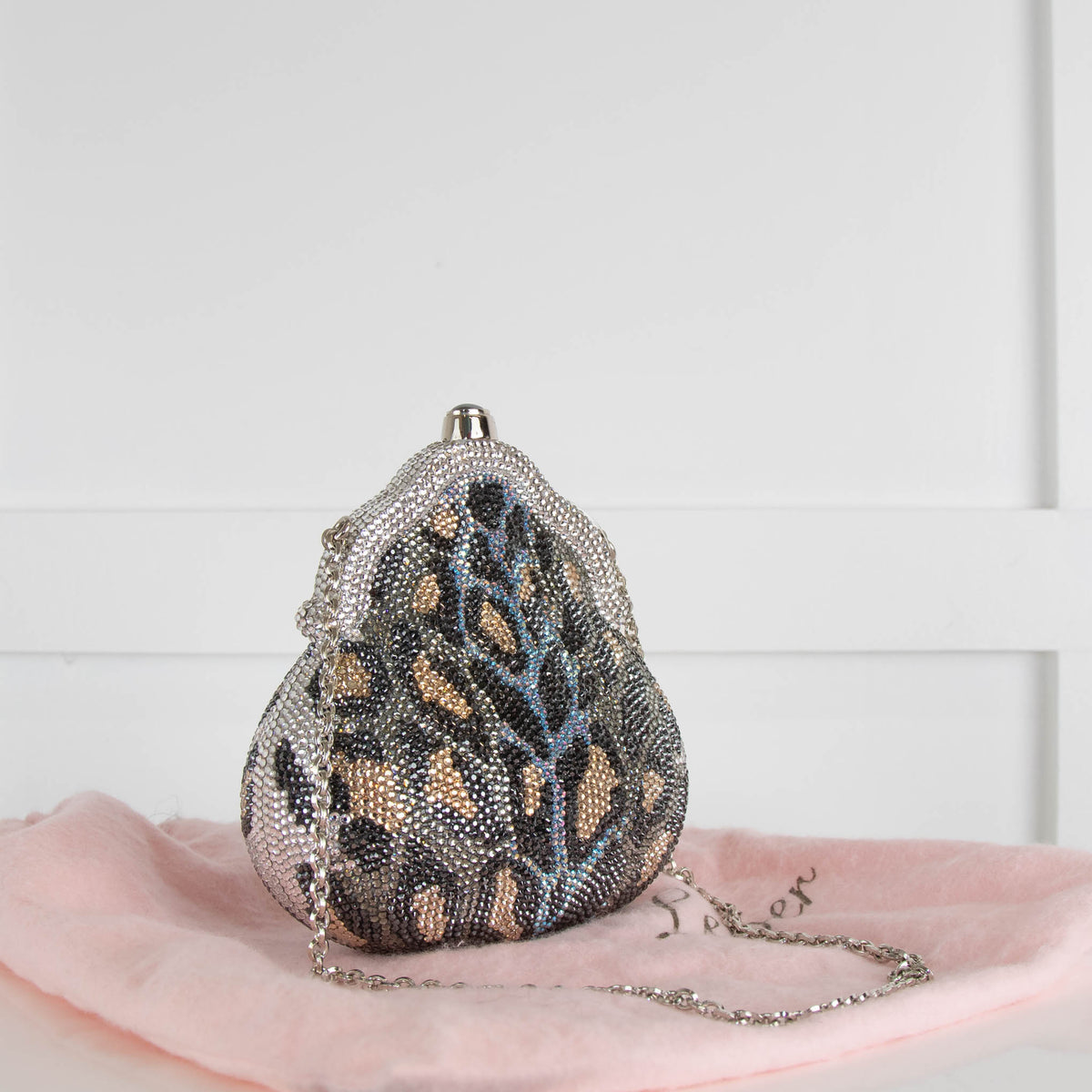 Judith Leiber Crystal Leopard Clutch Bag