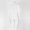 Agnes B White Fine Cotton Embroidered Trim Short Sleeve Shirt