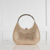 Judith Leiber Gold Crystal Top Handle Clutch