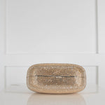 Judith Leiber Gold Crystal Top Handle Clutch