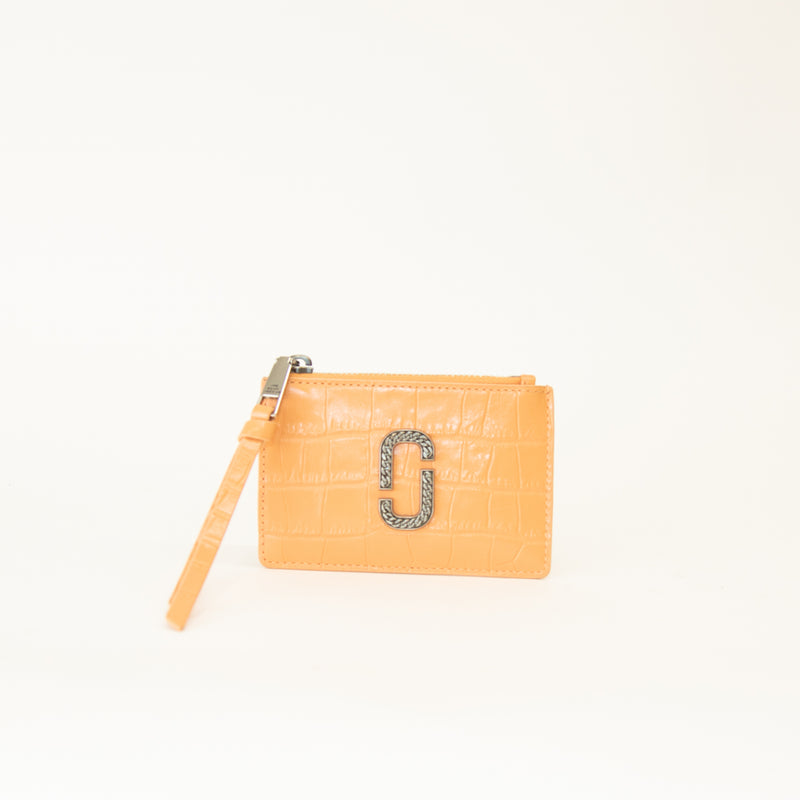 Marc Jacobs Orange Moc Croc Coin Pouch