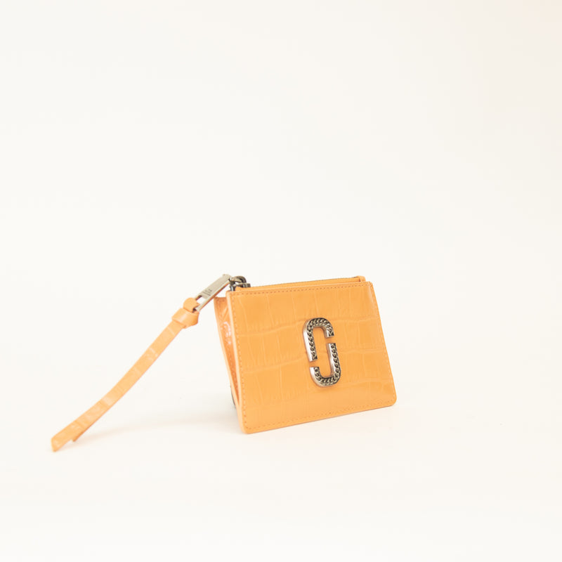 Marc Jacobs Orange Moc Croc Coin Pouch