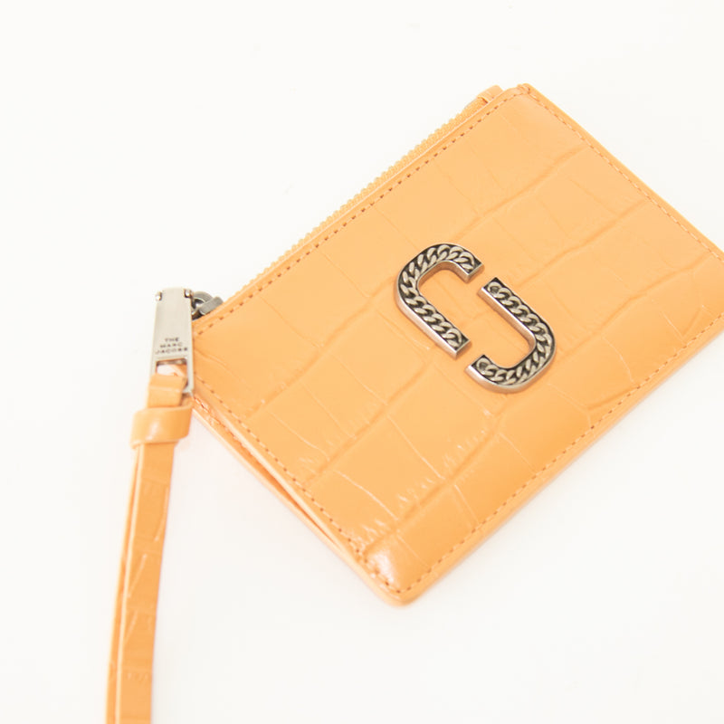 Marc Jacobs Orange Moc Croc Coin Pouch