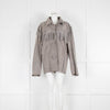 Maison Margiella Grey Suede Jacket with Fringing