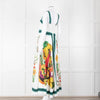 Alemais White Multi Colour Fruit Print Sleeveless Linen Dress