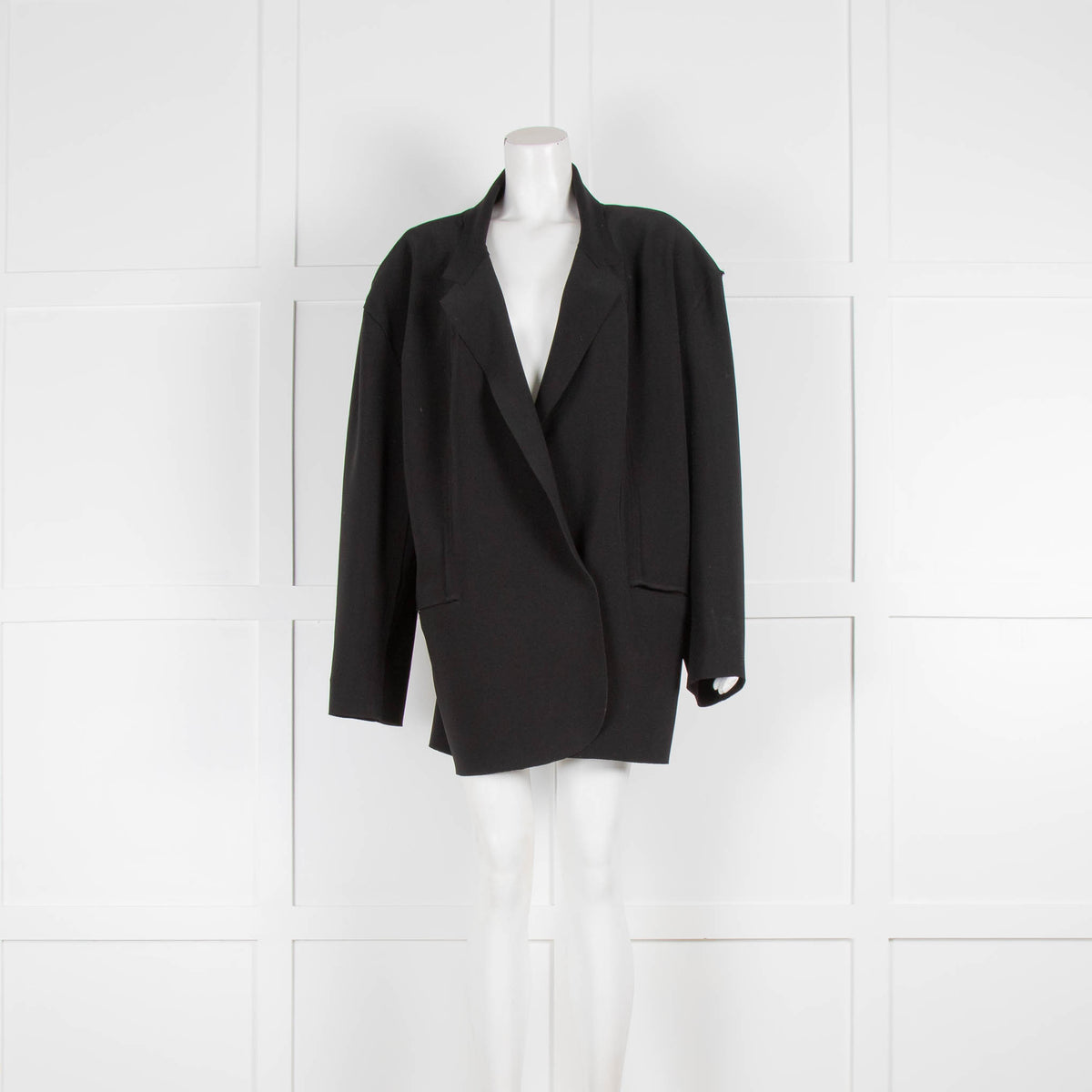 Norma Kamali Black Exposed Seam Blazer