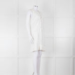 Melissa Odabash White Embroidered Sleeveless Cotton Dress