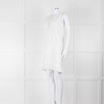 Melissa Odabash White Embroidered Sleeveless Cotton Dress
