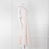 Seraphina White Red Strawberry Print Cap Sleeve Midi Cotton Dress