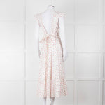 Seraphina White Red Strawberry Print Cap Sleeve Midi Cotton Dress
