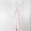 Seraphina White Red Strawberry Print Cap Sleeve Midi Cotton Dress