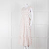 Seraphina White Red Strawberry Print Cap Sleeve Midi Cotton Dress