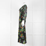 Rixo Black Multi Floral Dot Long Sleeve Dress