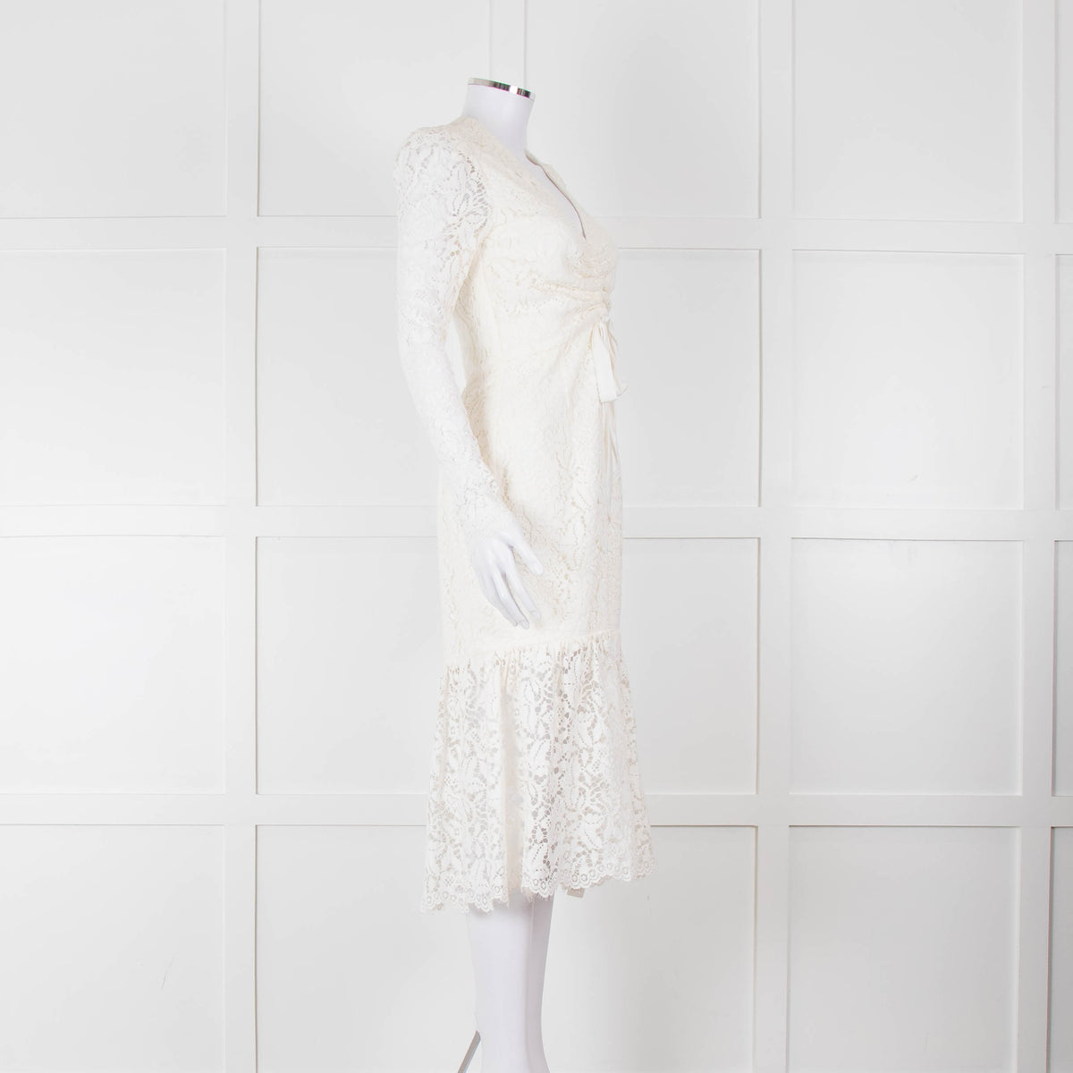 Rebecca Vallance Cream Lace Long Sleeve Dress