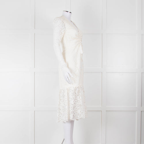 Rebecca Vallance Cream Lace Long Sleeve Dress