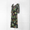 Rixo Black Multi Floral Dot Long Sleeve Dress